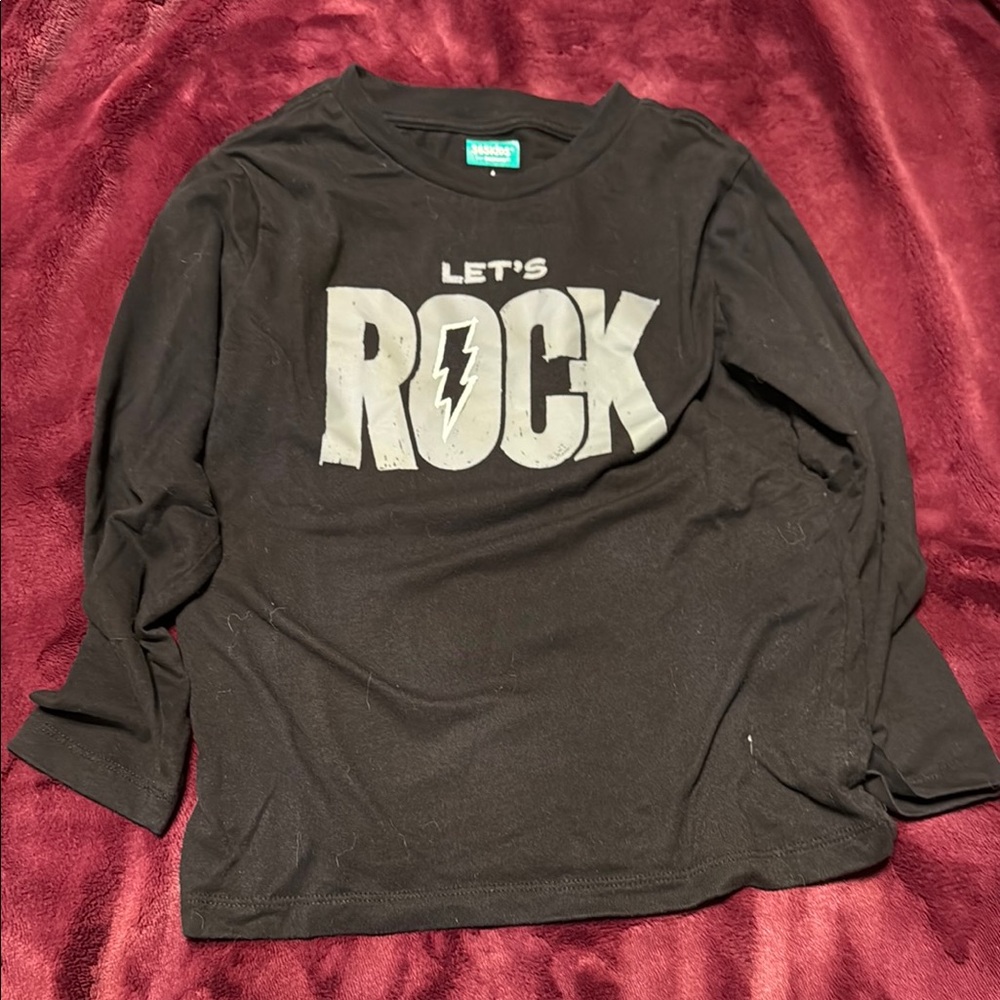 Garanimals Black and Gray Long Sleeve Tee Let's Rock
